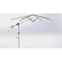 Konstrukcja PROTECT 400P + poszycie - parasol ogrodowy z drążkiem bocznym