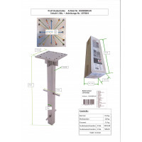 Kotwa gruntowa do parasoli z nogą boczną