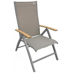 EXPERT WOOD - aluminiowe krzesło ogrodowe z możliwością regulacji