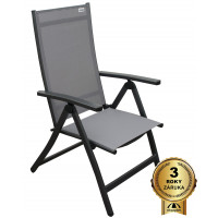 ACTIVE - krzesło rozkładane w kolorze szarym