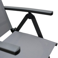 LUNA ACTIVE szary - komplet wypoczynkowy aluminiowy 6+1