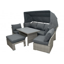 RELAX - zestaw narożników ogrodowych z rattanu