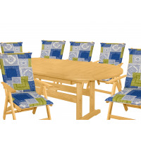 DOVER - zestaw sof drewnianych 6+1