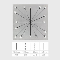 Kotwa gruntowa do parasoli z nogą boczną