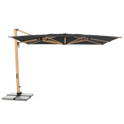 ALU WOOD XL 400 x 300 cm - parasol ogrodowy wahadłowy z bocznym słupkiem