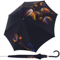 Elegance Boheme Viola - luksusowy parasol damski z abstrakcyjnym nadrukiem kwiatowym