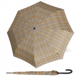 KNIRPS T.760 CHECK BEIGE - elegancki, goły parasol strzelecki