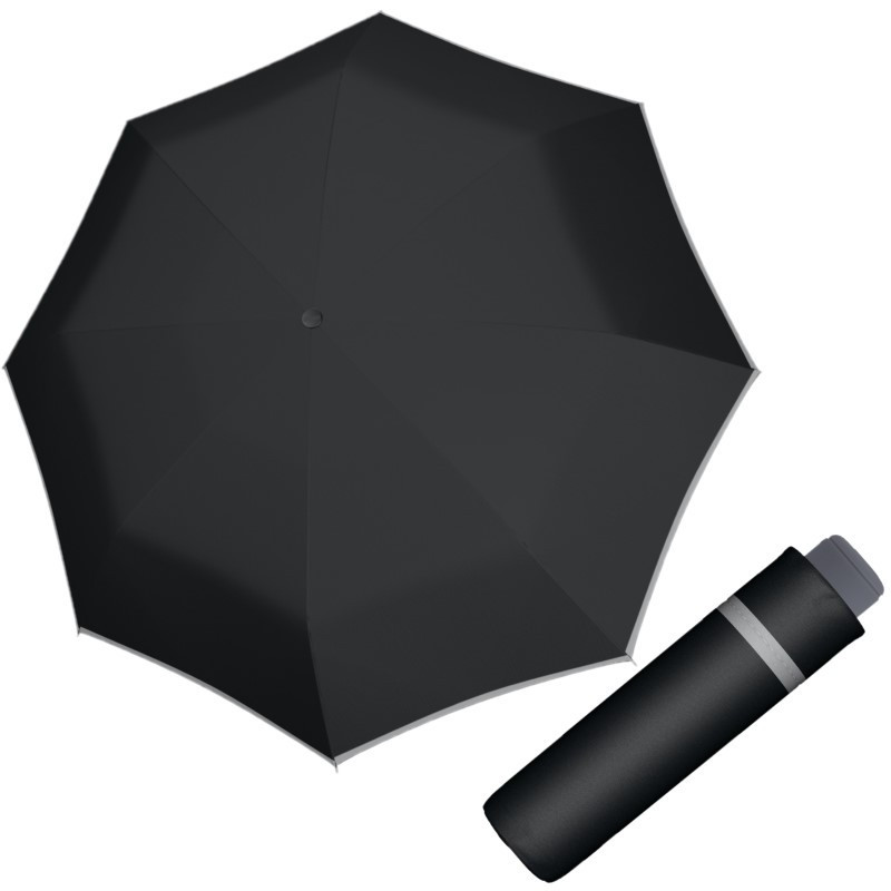Kids Mini LIGHT UP BLACK - składany parasol dziecięcy