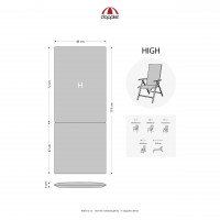 ELEGANT 2428 wysokie - zestaw 4 sztuk - poduszki na krzesło i fotel z zagłówkiem