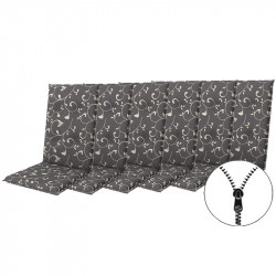 LIVING 2097 wysokie - zestaw 6 szt. - poduszki na krzesło i fotel zamykane na zamek błyskawiczny