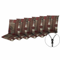 LIVING 2930 Zestaw 6 poduszek na krzesła i fotele zamykanych na zamek błyskawiczny