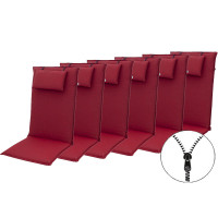 ELEGANT 2428 wysokie - zestaw 6 sztuk - poduszki na siedziska i poduszki na siedziska