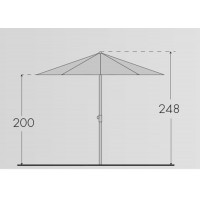  Basic Lift NEO 3m – aluminiowy parasol z rączką