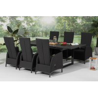 Paris LIKA-TEX® antracyt - luksusowe rozkładane krzesło ogrodowe