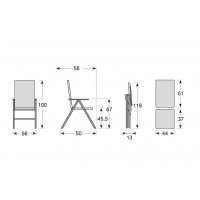 TAMAN Leverton - składane krzesło ogrodowe z drewna tekowego FSC®