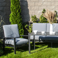 MORIS - fotel ogrodowy aluminiowy z poduszką