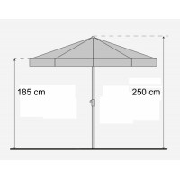 MEKSYK 240 cm - uchylny parasol plażowy