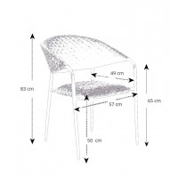 PARIS LIKA-TEX® szary - luksusowe krzesło ogrodowe