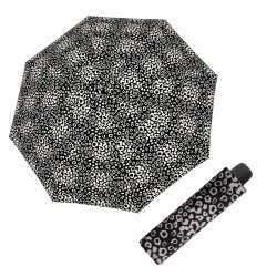 Hit Mini Loop Black & White - damski parasol składany