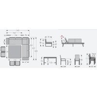 MANHATTAN - aluminiowy zestaw ogrodowy