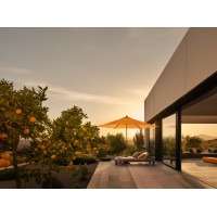 myZone 305 cm - parasol z automatycznym odchylaniem i rączką