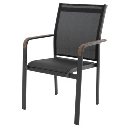 EXPERT WOOD antracyt - fotel ogrodowy gastro z możliwością sztaplowania