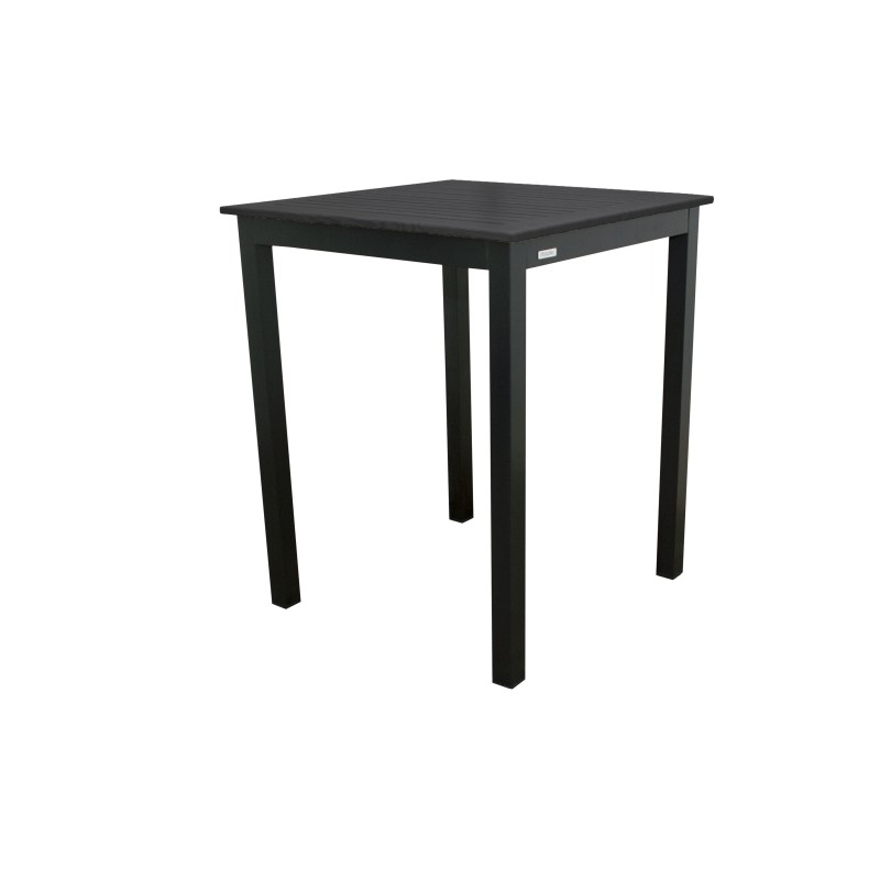 EXPERT WOOD antracyt - aluminiowy stół gastronomiczny z barem 90x90x110 cm