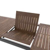 EXPERT WOOD antracyt - składany stół aluminiowy 150/210x90x75 cm