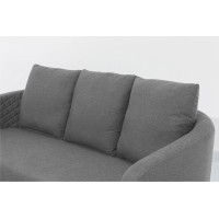 PARIS LIKA-TEX® szara - luksusowa sofa ogrodowa 3-osobowa