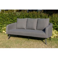 PARIS LIKA-TEX® szara - luksusowa sofa ogrodowa 3-osobowa