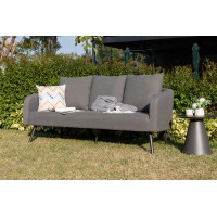 PARIS LIKA-TEX® szara - luksusowa sofa ogrodowa 3-osobowa