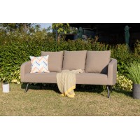 PARIS LIKA-TEX® szara - luksusowa sofa ogrodowa 3-osobowa