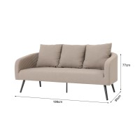 PARIS LIKA-TEX® szara - luksusowa sofa ogrodowa 3-osobowa