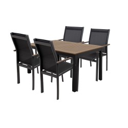 EXPERT WOOD - zestaw siedzisk aluminiowych 6+2+1